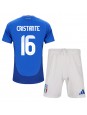 Itálie Bryan Cristante #16 Domácí dres pro děti ME 2024 Krátký Rukáv (+ trenýrky)